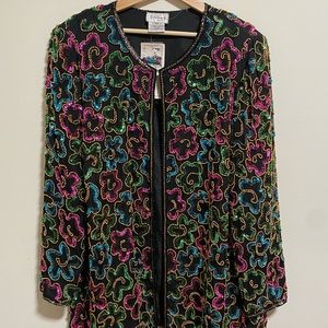 SEQUIN PADDED MULTI-COLORED BLAZER